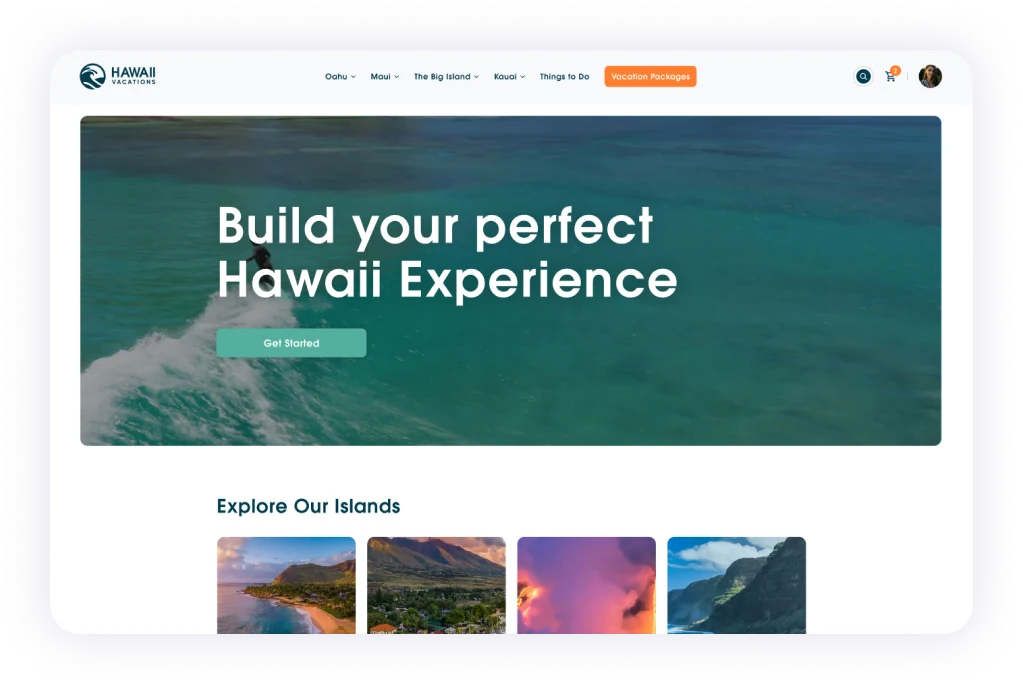 Hawaii Vacations · website portfolio capture