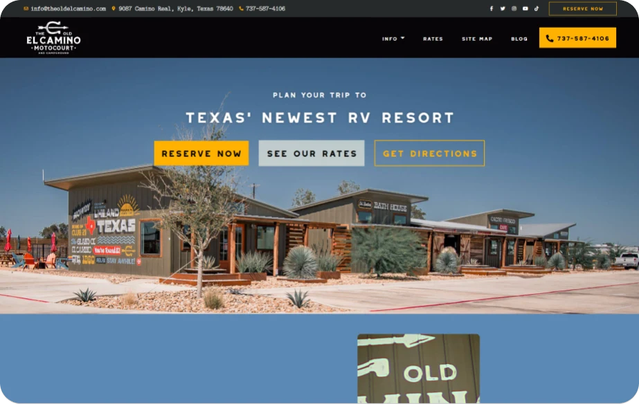 Old El Camino · website portfolio capture